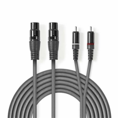 Nedis COTH15230GY15 - XLR Audiokabel | 2x XLR 3pinová Zás...