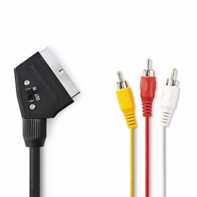 NEDIS přepínatelný kabel SCART – RCA/ zástrčka SCART – 3×...