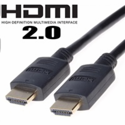 PremiumCord HDMI 2.0 High Speed + Ethernet kabel, zlacené...