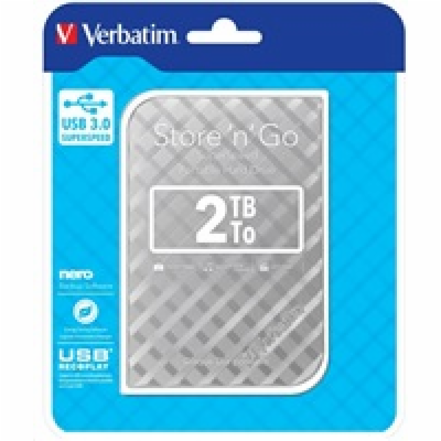 VERBATIM Store´n´ Go 2,5" GEN2 2TB USB 3.0 stříbrný