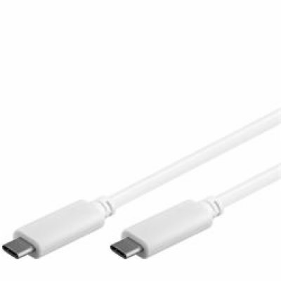 PremiumCord USB-C/male - USB-C/male, bílý, 1m