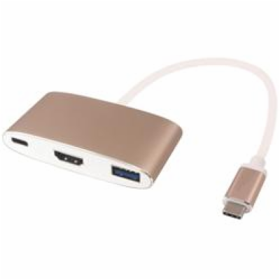 PremiumCord Převodník USB-C na HDMI + USB3.0 + PD ( USB P...