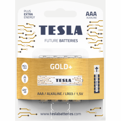 Tesla AAA GOLD+ alkalická, 4 ks, ND 