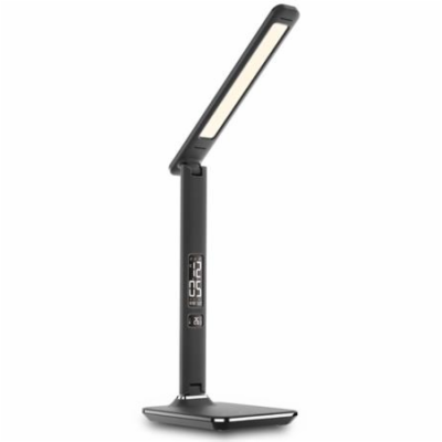 Stolní lampa IMMAX Kingfisher Black s displejem, černá