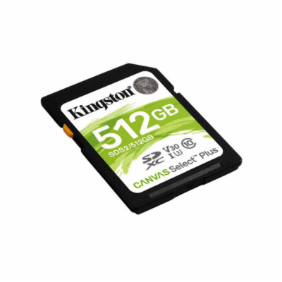 Kingston paměťová karta 512GB Canvas Select Plus SD UHS-I...