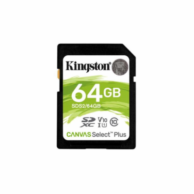 Kingston SDXC karta 64GB SecureDigital Canvas Select Plus...