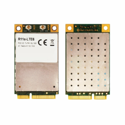MikroTik R11e-LTE6 - 2G/3G/4G/LTE miniPCi-e karta, 2x u.Fl