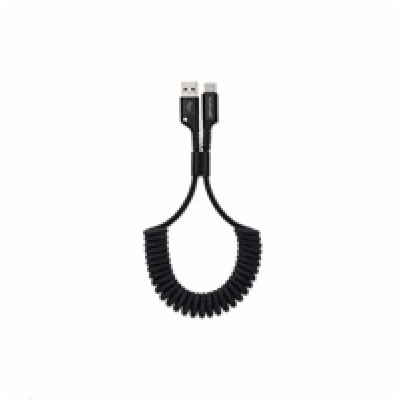 4smarts datový kabel SPIRALCord, USB-C, délka 1 m, černá