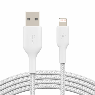 Belkin CAA002bt1MWH oplétaný USB-A - Lightning, 1m, bílý ...