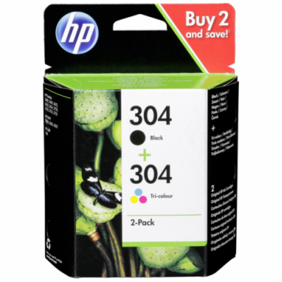 HP 304 Ink Cartridge Combo 2-Pack (120 / 100 pages)