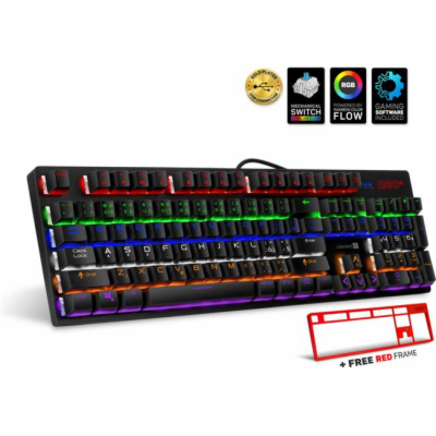 CONNECT IT Herní klávesnice NEO+, LED podsvícení, USB, CZ...
