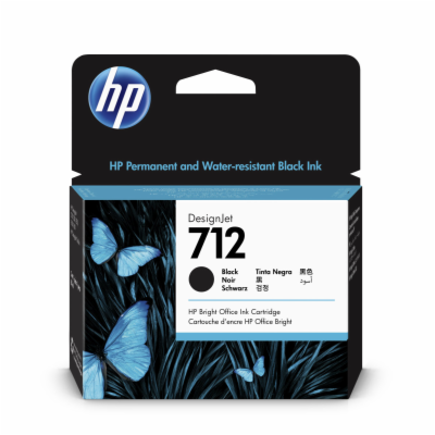 HP 712 80-ml Black DesignJet Ink Cartridge