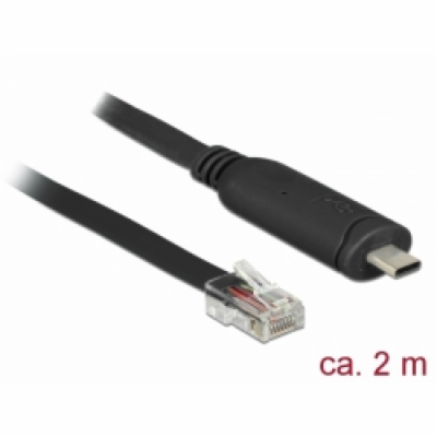 Delock Adaptér USB 2.0 Typ-C samec > 1 x Serial RS-232 RJ...
