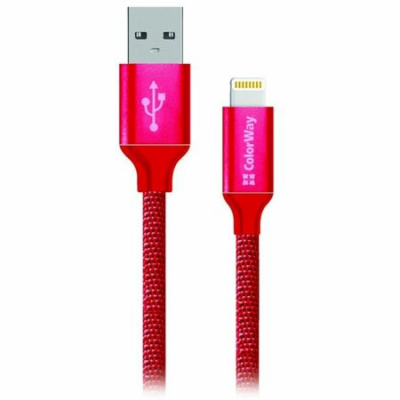Colorway Datový Kabel USB/ Apple Lightning/ 2.1A/ 1m/ Čer...