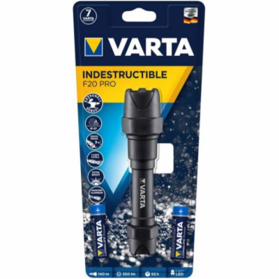 Svítilna VARTA LED 1W, vč.2R6, kovová, INDESTRUCTIBLE F20...