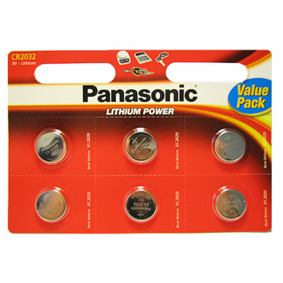 Baterie Panasonic CR2032, blistr 6ks, Lithium