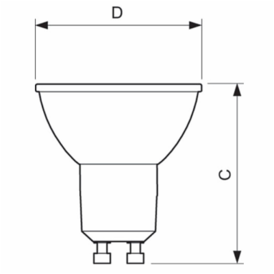 LED žárovka Philips, GU10, 3,5W, 2700K, úhel 36°