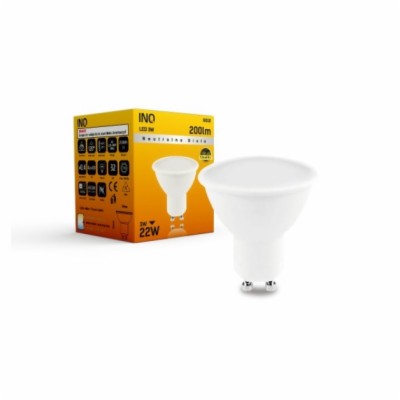 LED žárovka INQ, GU10 LED3 3W neutrální bílá   IN408332