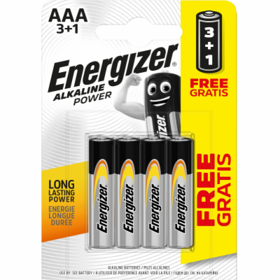 Baterie Energizer Alkalina Power AAA/R03, Blistr