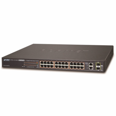 Planet FGSW-2624HPS4 L2 switch, 24x100Mb, 2x1Gb SFP, 24x ...