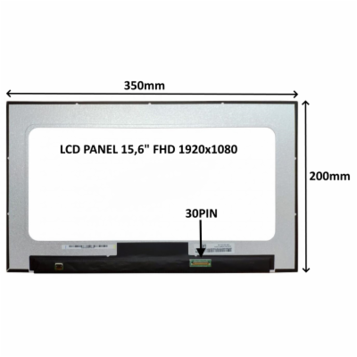 SIL LCD PANEL 15,6" FHD 1920x1080 30PIN MATNÝ / BEZ ÚCHYT...