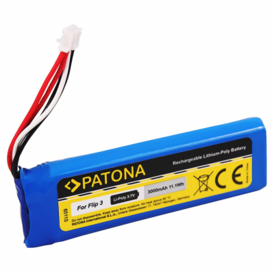 PATONA baterie pro reproduktor JBL Flip 3 3000mAh 3,7V Li...