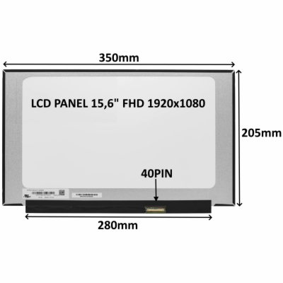 Sil LCD PANEL 15,6 FHD 1920x1080 40PIN MATNÝ IPS 144HZ / ...