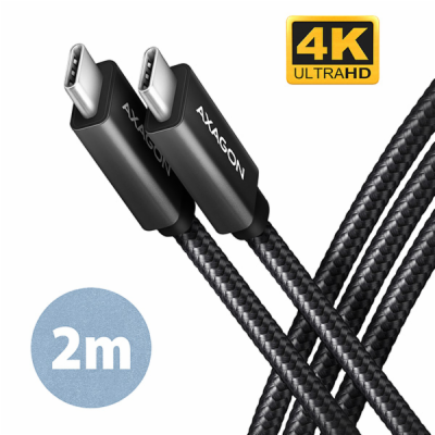 AXAGON BUCM32-CM20AB, SPEED+ kabel USB-C <-> USB-C, 2m, U...