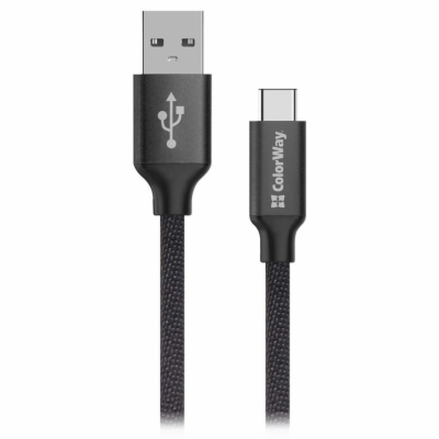 ColorWay USB-C kabel 2m 2.4A, černá