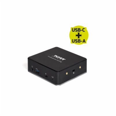 PORT CONNECT Dokovací stanice 8v1 USB-C, USB-A, dual vide...