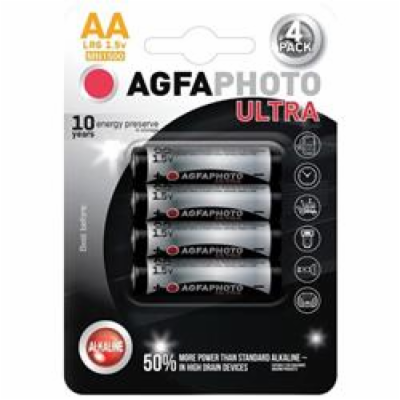 AgfaPhoto Ultra alkalická baterie 1.5V, LR06/AA, 4ks 