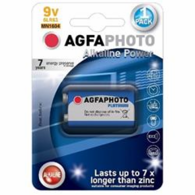 AgfaPhoto Power alkalická baterie 9V, 1ks 