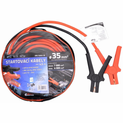 Kabely startovací 450A 4,5m COMPASS TÜV/GS DIN72553-35