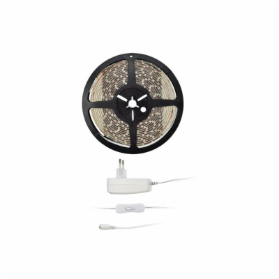 LED světelný pás s testrem, 5m, sada s 12V adaptérem, 4,8...