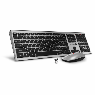 CONNECT IT Combo bezdrátová stříbrná klávesnice + myš, (+...
