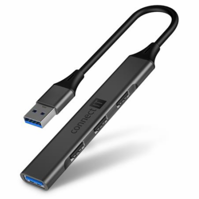 CONNECT IT USB-A hub, (1xUSB-A 3.0, 3xUSB-A 2.0), externí...