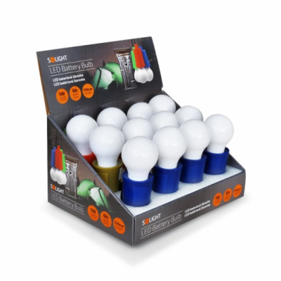 Solight LED svítilna - žárovka, 50lm, 1W, 3 x AAA, displa...