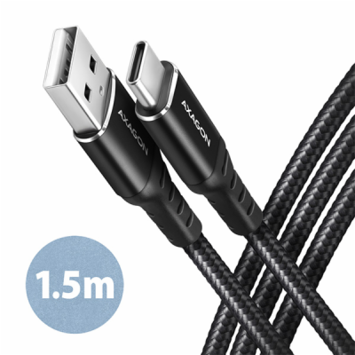 AXAGON BUCM-AM15AB, HQ kabel USB-C <-> USB-A, 1.5m, USB 2...