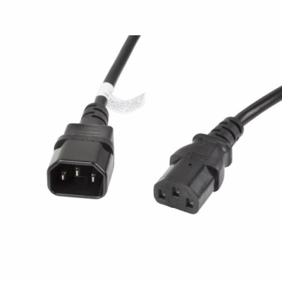 LANBERG IEC 320 C13 na C14 kabel 5M VDE černý  