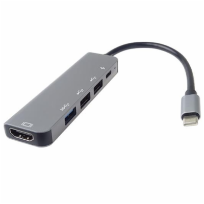 PremiumCord USB-C na HDMI + USB3.0 + 2x USB2.0 + PD(power...