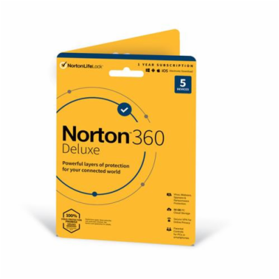 Norton 360 DELUXE 50GB + VPN 1 lic. 5 lic. 3 roky - ESD (...