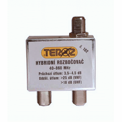 Rozbočovač TEROZ 102XP, 2x 3,5dB