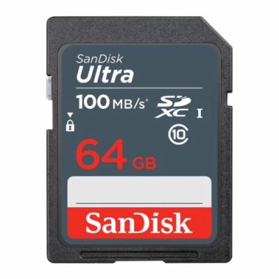 Paměťová karta SanDisk Ultra SDXC 64GB, 100MB/s, Class 10