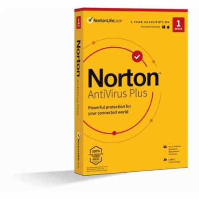 NORTON ANTIVIRUS PLUS 2GB CZ 1uživatel 1 zařízení na 1 ro...