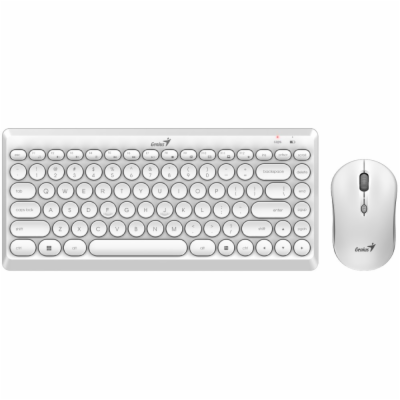 GENIUS set klávesnice s myší LuxeMate Q8000 White/ Bezdrá...