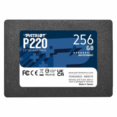 Patriot P220 256GB, P220S256G25 PATRIOT P220 256GB SSD / ...