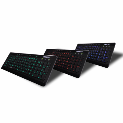 AMEI Keyboard AM-K3001R Professional Letter Red Illuminat...