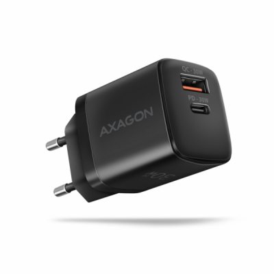 AXAGON ACU-PQ30 Sil nabíječka do sítě 30W, 2x port (USB-A...