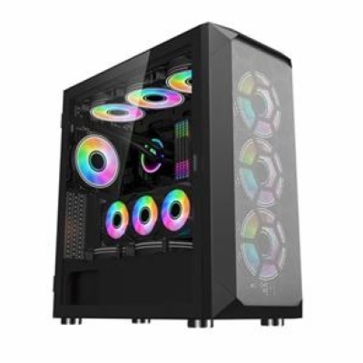 1stCOOL MiddleTower Wind Storm Black, E-ATX, USB3.0, čierna