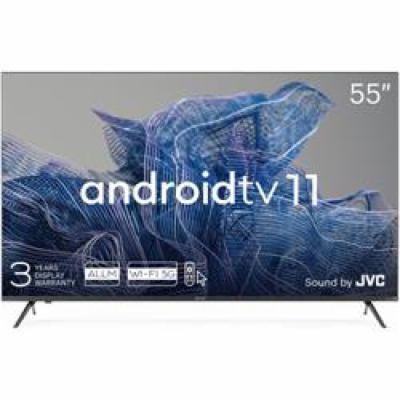 KIVI - 55 , UHD, Android TV 11, Black, 3840x2160, 60 Hz, ...